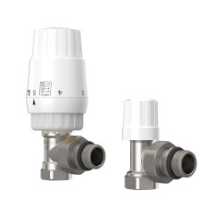 Комплект термостатичний радіаторний кутовий Thermo Alliance Forte 1/2" з термоголовкою, передналаштування, антипротікання TAF300G15